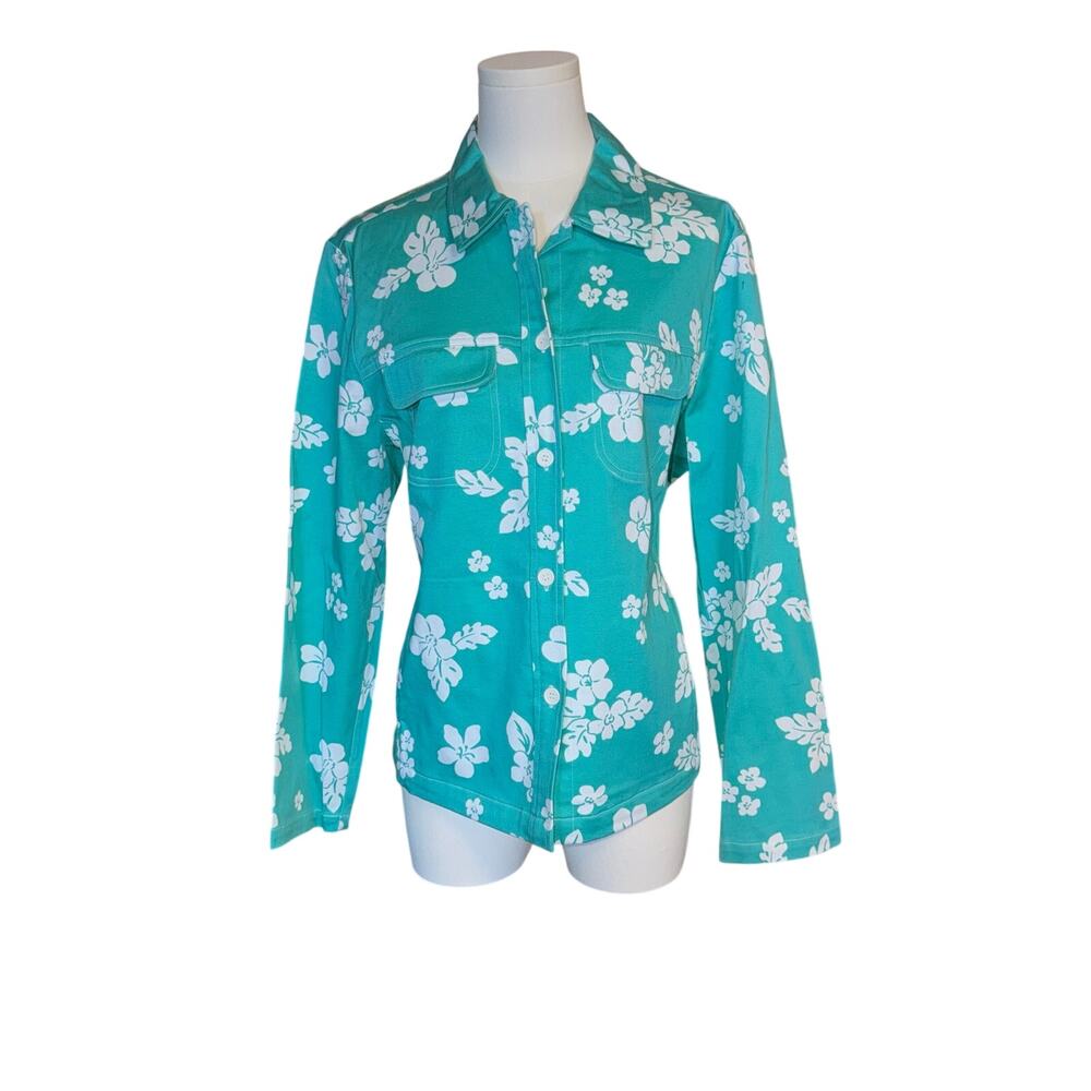 Vintage Pendleton Originals Floral Cotton Utility Tropical Resort Shacket L